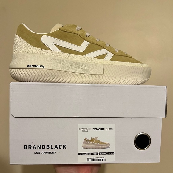 Brandblack Shoes - NIB Brandblack Green and Cream Sneakers